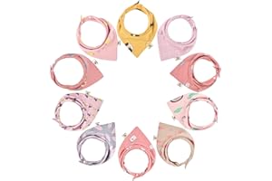 BEBOAN Baby Dreieckstuch Lätzchen, 10 Stück Musselin Halstücher Sabberlätzchen für Jungen Mädchen, Weiche & Absorbierende Spucktuch Lätzchen