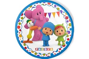 CONVER PARTY - Pocoyo - Platos Desechables para Fiesta Infantil de Pocoyo - Artículos de Decoración para Fiestas Temáticas - 8 Platos - 23 CM
