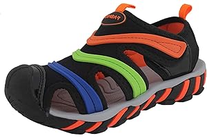 QWICK-FIT LTD Boys Kids Summer Beach Walking Casual Strap Walking Classic Sandals Closed Toe Hiking Shoes Size
