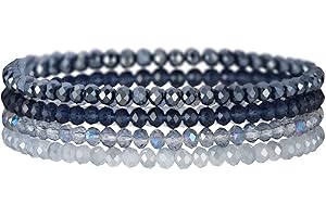 FULU AUTUMN Bracciale Donna Bohemien con Perle di Cristallo Multistrato Braccialetti con Perline Elastico Impilabili Gioielli Moda Estivi Regalo San Valentino per Lei