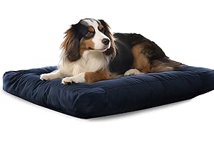 Flowen Cuscino Cane Taglia Grande 90x70 Facile da Lavare con Federa Sfoderabile e Impermeabile Resistente a Morsi e Graffi Cuccia Cane e Gatto per Interno ed Esterno Perfetta Estate e Inverno Blu