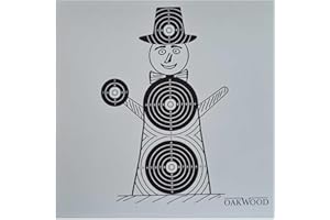 OAKWOOD Zielscheiben 14x14 oder 17x17 | Verschiedene Motive | Luftgewehr Pistole Softair Airsoft CO2 Schießscheibe für Kugelfang 50/100/150 Stück