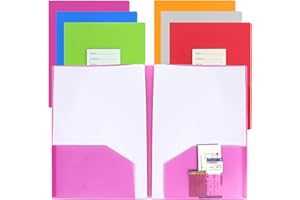 YGKYMVW Schnellhefter A4, 12 Stück Bunt Schnellhefter Plastik Stabil, Plastik Hefter Schnellhefter mit Namensschild und Einstecktasche Transluzent Heftschoner für Büro Schule(6 Farben)