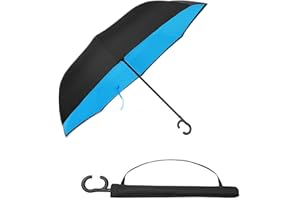 Manfâ Parapluie inversé, Parapluie Coupe-Vent, Parapluie inversé, Parapluies pour Femmes avec Protection UV, Parapluie à l'envers avec poignée en Forme de C avec Sac de Transport