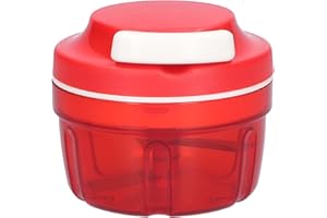 ZERODIS Picadora Manual de Alimentos, Cortadora de Verduras con Cordón para el Hogar Trituradora de Carne Portátil Máquina para Verduras Cebollas Ajo Nueces Tomate Carne