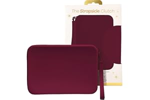 Strapsicle Silicone Clutch for Kindle & E-Readers - Multi-Purpose Bag for Phone, Wallet & Keys - Fits 6'' Kindles, Kobos, Nook, 6.8" Paperwhite, iPad Mini 6 - Anti-Dust Coating - Mulled Wine