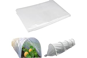 FERRADREND Bache pour Serre 3x2M Bache Plastique Transparente, Imperméable Film Polyéthylène Résistant à la Déchirure, Réutilisable Film de Serre Tunnel pour Couvrir Les Jardin, Légumes und Tomate
