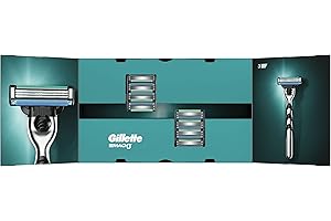 Gillette Mach3 Razor Blades Men, Pack of 8 Razor Blade Refills, Stronger Than Steel Blades (Packaging May Vary)
