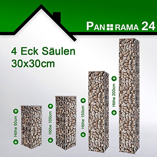 Spiralgabione 30x30x50cm (4-Eck-Säule)