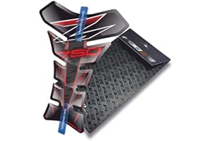 Fooqs Tankpad für Kawasaki Z750 Z 750 (Schwarz/Rot)