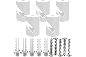 OASHISU Decentratore a V da Soffitto per Cavi Elettrici, Decentratore a Soffitto, Decentratore Cavo Elettrico, Decentratore Lampadario, Gancio da Soffitto o Parete, Fermacavo, 5 PEZZI (BIANCO)