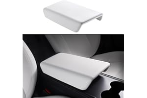 BASENOR Pokrowiec na konsolę środkową Tesla Model 3 Model Y Pokrowiec na podłokietnik TPE Antypoślizgowy podłokietnik 2016-2024 Akcesoria wewnętrzne Tesla Biały