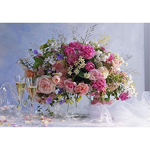 Preisvergleich Produktbild SamMoSon DIY 5d Diamant Stickerei Painting, Handgemachtes Klebebild Runder Diamant Malerei Stickpackungen mit Digitale Set eingefugt Kreuzstich Blumen 30 * 40cm D127,fur Home Dekoration