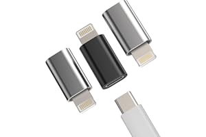 ZOYUZAN Adaptador Lightning a USB C (3 Pack) Conversor Tipo C Macho to para iPhone Jack Hembra Accesorios Cargador Convertidor para Apple 14 13 12 11 Pro MAX 7 8 Plus X SE XS XR para iPad Air Mini Adapter
