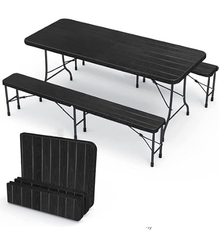 Table Pliante De Jardin Oviala – Acier Bleu Pacific, Diamètre 60 Cm, Pliable Et Résistante Aux Intempéries - 8
