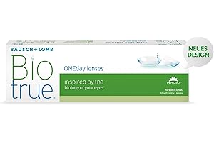 ‎BAUSCH + LOMB Bausch + Lomb Biotrue ONEday Tageslinsen, sphärische Kontaktlinsen, weich, 30 Stück/BC 8.6 mm/DIA 14.2 mm / -1.50 Dioptrien