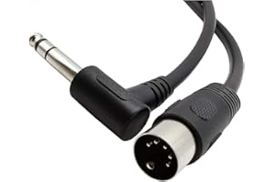 INNOV8 INNO8 MIDI Din 5Pin Male to 6.35mm (1/4 Inch) Male TRS Electric Piano Guitar Stereo Audio Cable - 0.2m
