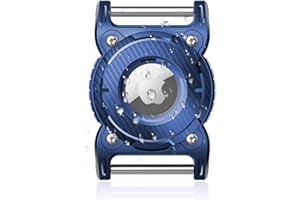 SICHY Compatible with Airtag Dog Collar Holder, Airtag Holder for Dog Collar with Removable Metal Loop, Sturdy TPU, Lightweight, Compact Size, Fits 1" Width Collar