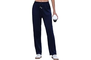 Uniexcosm Pantalón Deportivo Mujer Algodón Largos Pantalones de Chándal Mujer Casuales con Bolsillos Pantalones de Chándal con Cordón para Correr Fitness Jogging