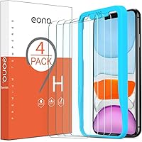 Amazon Brand-Eono [4 Stück] Schutzfolie kompitabel mit iPhone 11/ iPhone XR, 2.5D, 9H, Anti-Kratzen,Hülle Freundllich…