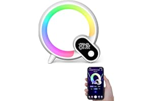 ‎BESTYIJO Lichtwecker, Tageslichtwecker, Wake Up Light, Radiowecker mit Licht, 12 Wecker Naturgeräusche, APP-Steuerung, Bluetooth Audio, Digitaler Wecker, Nachttischlampe Nachtlicht Erwachsene Kinder