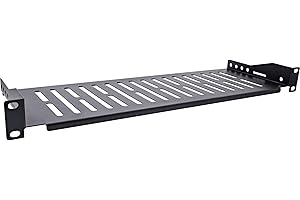 InLine Tablette 19", 150 mm, 10 kg, 1U, RAL 9005 Noir, 19114A