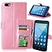 Produktbild Nancen Huawei Honor 4X (5,5 Zoll) Lederhülle Neu Style Acht Farbe Weich PU Flip Case Ledertasche / Schutz Etui, Einfach Vintage Kollektion Karten Slot Foto Wallet Hülle Handy Tasche Zubehör