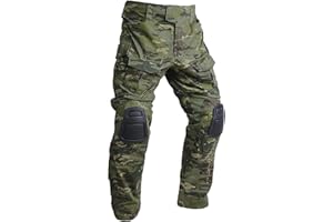 EMERSONGEAR Gen3 Paintball Trousers with Knee Pads, Men's Unisex Green Cargo Combat Trousers, Size 30/32, 33/34, 34/36, 37/40, 37.93/43.5