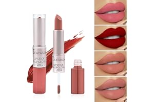 SOMGKINE Pomadka do ust 2 w 1, wodoodporna, matowa pomadka do ust, trwała, płynna pomadka do ust, błyszczyk do ust, płynna pomadka do ust, nieprzywierająca pomadka do ust, błyszczyk do ust, płynny makijaż (02)