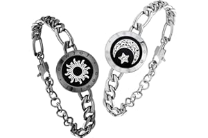 TOTWOO Bracelet Couple, Bijoux Couple Amoureux pour 2, Love Bracelet Distance, Bracelet Vibrant Couple, Bracelets Tactiles Intelligent, Bracelet Connecté Couple pour Saint Valentin, Amitié, Femme