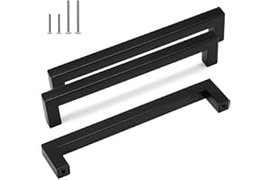 HauSun 15 Stück Möbelgriffe 160mm Schwarz Küchengriffe aus Edelstahl Schrankgriffe mit Schrauben Türgriffe Möbelgriff Küchengriff Schrankgriffe für Schublade, Schrank, Möbel