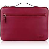 Fyy 14-15.6 inch Leather Laptop Sleeve Case Cover Bag for 15" MacBook Pro 2018 2017 2016, Ultrabook Notebook Carrying Case Ba