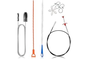NEUSID 5 Stück Abflussreiniger Spirale, Krallengreifer mit Rohrreiniger Abflussbürste und Flexible Rohrreinigungsbürste Spirale Abfluss Rohrreinigung Abflussspirale für Küche Bad Abwasserkanäle