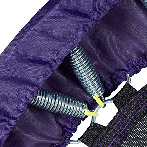 Relaxdays Trampolin faltbar mit Haltestange Indoor H x B x T: 113 x 102 x 102 cm Maximalbelastung: 120 kg schwarz-lila - 8