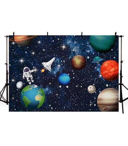 Toile De Fond Espace Galaxie Renaiss 1.8x1.2m - Fond Photo Nébuleuse Étoilée | Enfant, Anniversaire, Studio