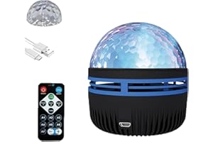 BUFUNTO 2 in 1 Northern Lights and Ocean Wave Projector, USB LED Northern Lights Aurora Projector and Ocean Wave Projector with Remote Control for Bedroom, Party, Home, Teen Gifts