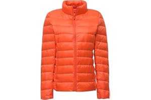 HAXNOHEY Doudoune Legere Femme Doudoune Légère Femme Hiver Veste Doudoune Fine Ultralight Femme Grande Taille Veste Matelassée Puffer Jacket Femme Blouson Doudoune Duvet Plume Cintrée Oversize Femme