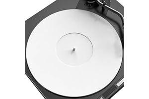TROXLLY Acrylic Turntable Mat: Vinyl Record Platter Slipmat for 12" Vinyl Player, Anti - Static, Minimizes Dust Attraction, Improves Overall Sound Quality, White