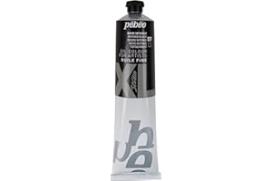 PEBEO Fine Studio XL Colore ad Olio per Pittura, Nero (Intenso), 200 ml