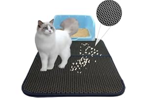 FXxswey Cat Litter Pad, Doble Capa Impermeable Alfombrilla Gato con, para Proteger el Suelo y la Alfombra (45 * 60cm)