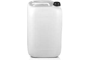 FENTON PACKAGING 25L Water Container, Plastic, Tamper Proof Screw Cap, Large Water Jerry Can Tank for Water Storage, Water Tank, Camping, Car Washing, UN Approved, Food Grade & Stackable. (1)