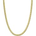 Evegfts Gold & Silver Chain Necklace - Cuban Chains for Men, Women & Kids - 3.5/5/6/9/12MM, 18/20/22/24/26 Inch