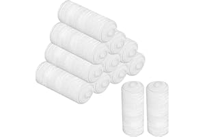 ALEEIK Lot de 12 bandages de gaze élastiques 5 cm x 2 m - Bandage de fixation en gaze - Bandage élastique de fixation - Matériau pour pansements