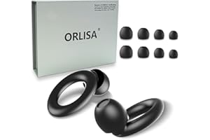 ORLISA Noise cancelling Ohrstöpsel zum Schlafen, Gehörschutz, Ohrstöpsel konzert, Wiederverwendbarer und Waschbare, ohrenstöpsel flugzeug 24dB zum Lärm Reduktion, Seitenschläfer, Schnarchen, Reisen