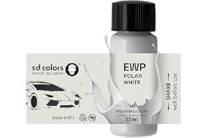 SD COLORS Peinture de retouche pour rayures et éclats - 15 ML - Code couleur EWP - Blanc polaire