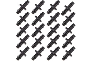 UCLEVER 100 piezas Riego Conectores por goteo herramienta para 4/7 MM Sistema Manguera Pua Tuberia Apropiado Goteo