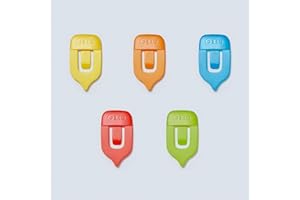 Ozio Rigo - Lot de 5 Marque-pages de Design pour une Lecture Facile, Pratique et Polyvalent, Adapté à Tous les Livres, Cahiers, Agendas, Emballage Multicolore, Parfait Idée Cadeau pour Chaque Lecteur
