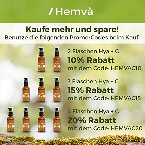 Vitamin C Serum mit Hyaluronsäure von Hemvå (hochdosiert, 50ml) – Speziell für Frauen – Gegen Falten Serum für das Gesicht, Hals & Dekolleté – #1 Anti Age Gel, auch gegen Altersflecken - 7