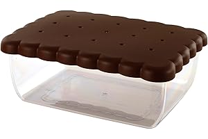 Snips |Contenitore Porta Biscotti |Coperchio Salva Freshezza | Colore Marrone | 2,70 LT | 24,5x18,5x9,5 | Made in Italy | 0% BPA e phthalate free