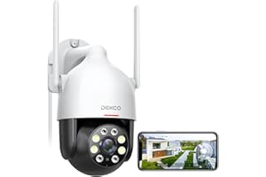 DEKCO 2K Überwachungskamera Aussen WLAN, 350°/90° Schwenkbar WLAN Kamera Outdoor, 3MP WiFi Kamera mit Automatische Verfolgung, 30m Nachtsicht in Farbe, 2-Wege Audio, IP66…